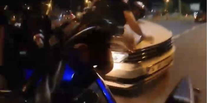 Tekirdağ’da kaza anı kask kamerasında