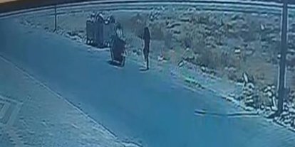 Batman’da çocuğa motosikletli saldırı kameraya yansıdı
