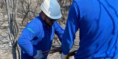 Enerji hatları yangının ardından yeniden onarılıyor
