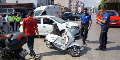 Samsun’da otomobil ile motosiklet çarpıştı: 1 yaralı