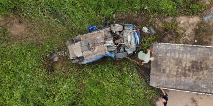 Şile’de ormanlık alana uçan otomobil kaldırıldı
