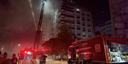 Gaziantep’te 7 katlı binada yangın paniği