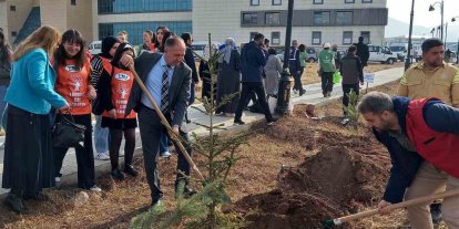 GSİM spor kampüslerine meyve ağacı dikti