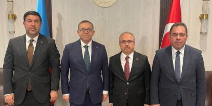 Kars Heyetinden Azerbaycan’da Büyükelçi Akgün’e Ziyaret