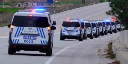 Kırklareli’nde Emniyet teşkilatına 64 yeni araç