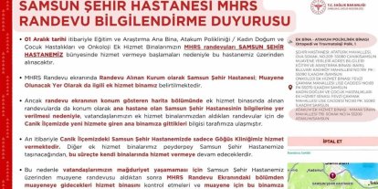 Samsun Şehir Hastanesi randevularında "hizmet binası karışıklığı"na dikkat