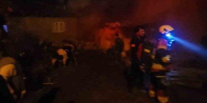 Sındırgı’da hayvan damı ve samanlıkta yangın