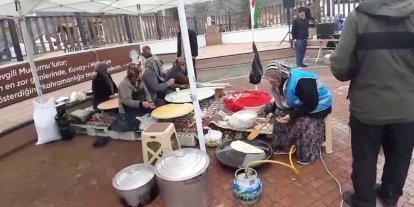 El emeği ürünlerini Filistinliler için satışa sundular