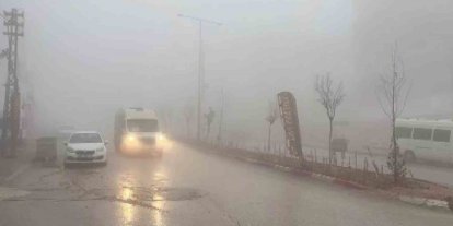 Besni’de yoğun sis etkili oldu