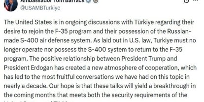 ABD’nin Ankara Büyükelçisi Barrack’tan ’F-35’ yorumu