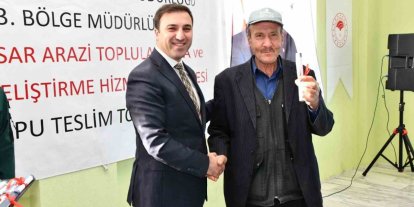 Çavdarhisar’da Arazi Toplulaştırma projesi kapsamında tapu teslim töreni düzenlendi