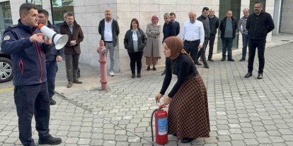 Samsun Adliyesi’nde yangın söndürme tatbikatı
