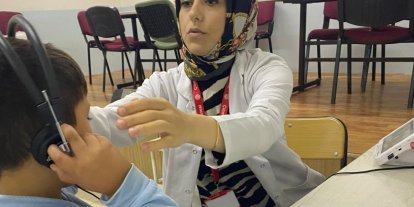 İlkokul öğrencilerine işitme testi yapıldı