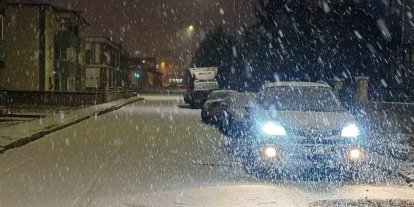 Erzurum’da beklenen kar yağışı etkili oldu