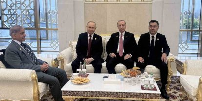 Cumhurbaşkanı Erdoğan, Putin, Şerif ve Berdimuhammedov ile görüştü