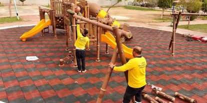 Tarsus’ta Gaspıralı Parkı modern bir görünüme kavuşuyor