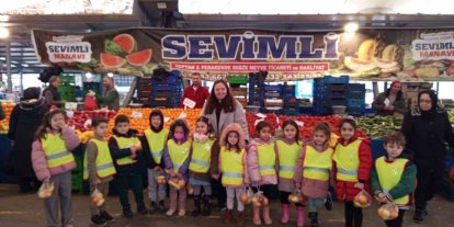 Anaokulu Öğrencilerinden Yerli Malı Haftası’na anlamlı ziyaret