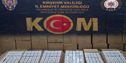 Kırşehir’de 1 milyon makaron ele geçirildi