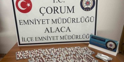 Çorum’da 266 adet sentetik ecza hapı ele geçirildi: 1 gözaltı