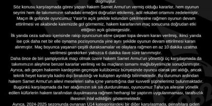 Kocasinan Şimşekspor’dan sert açıklama: "Bu hakemi maçlarımıza istemiyoruz"