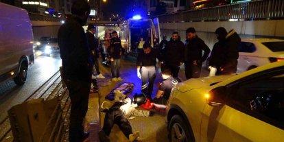 Yavaşlayan trafiği son anda fark etti, önce otomobile ardından bariyere çarptı