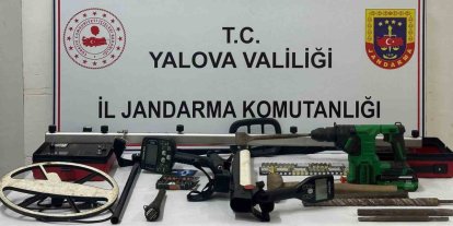 Yalova’da 5 defineci suçüstü yakalandı