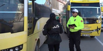 Şehir içi ulaşım minibüsleri aralıksız denetleniyor