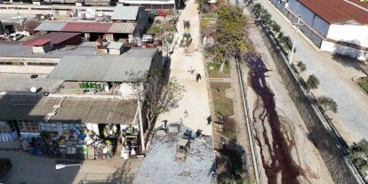 Yenipazar’da Doğu Mahallesi’nde parke taşı çalışmaları sürüyor