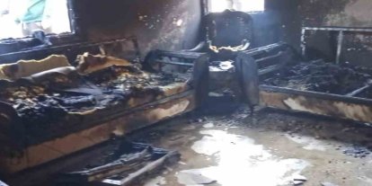 Reyhanlı’da yanan ev kullanılmaz hale geldi