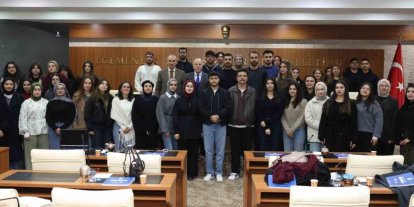 Başkan Sekmen, EBYÜ Hukuk Fakültesi öğrencilerini ağırladı