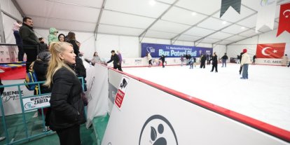 Buz Pateni Pisti gençlerin yeni buluşma noktası oldu