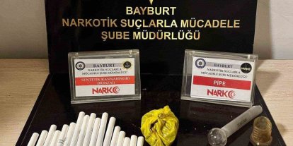 Bayburt’ta yapılan uyuşturucu operasyonunda bonzai ve lyrica ele geçirildi