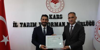Kars Damızlık Sığır Yetiştiricileri Birliği’ne birinci derece tarımsal örgüt belgesi