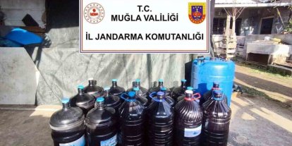 Muğla’da yenil yıl öncesi 1 ton 235 litre kaçak içki ele geçirildi