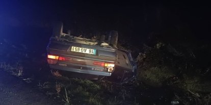 Su kanalına uçan otomobilde bulunan bir kişi yaralandı