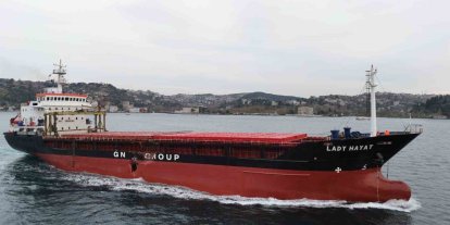 Romanya’da kazaya karışan Türk gemisi İstanbul Boğazı’ndan geçti