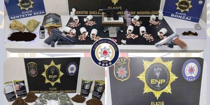 Elazığ’da uyuşturucu operasyonu: 19 tutuklama