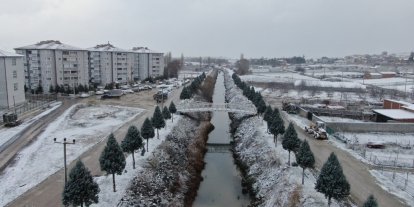 Eskişehir’in İnönü ilçesinde kışın ilk kar yağışı heyecanı