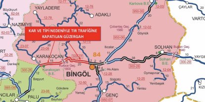 Bingöl-Elazığ yolu tır trafiğine kapatıldı