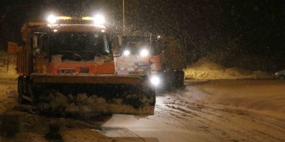 Bolu Dağı’nda kar yağışı devam ediyor