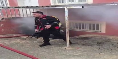 Okulun bodrum katında korkutan yangın