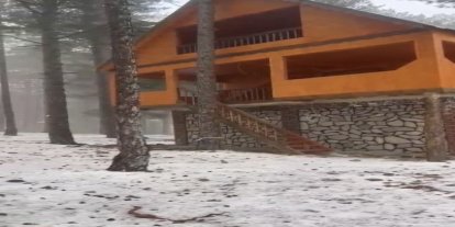 Amanoslar’da kışın ilk habercisi: Zorkun Yaylası beyaza büründü