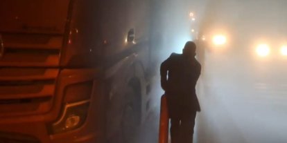 Malatya’da seyir halindeki tır alev aldı