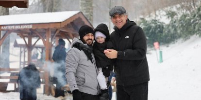Kartepe’deki mesire alanı kışın da misafirlerini ağırlıyor