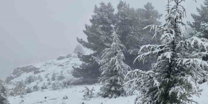 Muğla’da Göktepe beyaza büründü