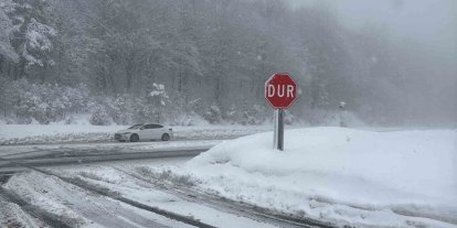 Bolu Dağı’nda kar yağışı yeniden başladı