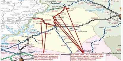 Çermik - Siverek yolu ulaşıma kapandı .