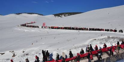 'Türkiye Şehitleriyle Yürüyor' 5,5 kilometrelik yürüyüş tamamlandı