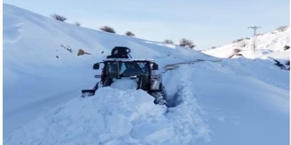 Kulp’ta kar yağışı görsel şölen oluşturdu
