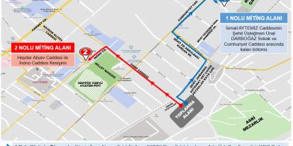 Kars'ta Toplantı ve Gösteri Yürüyüşü Yer Ve Güzergahları Yeniden Belirlendi